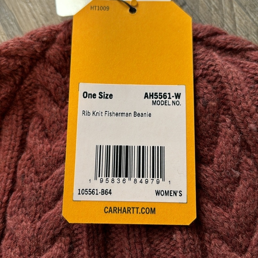 Carhartt Wool Blend Cable Knit cuffed fisherman beanie hat, warm, Winter- sable - Picture 6 of 7
